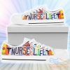 Nurse Icon Low Top Canvas Shoes