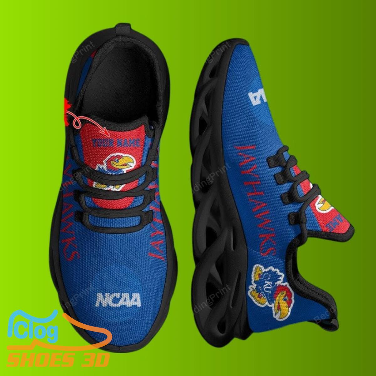 NCAA American Football Kansas Jayhawks Custom Name Max Soul Shoes Style Gift For Men And Women NCAA American Football Kansas Jayhawks Custom Name Max Soul Shoes Style Gift For Men And Women Product Photo 1
