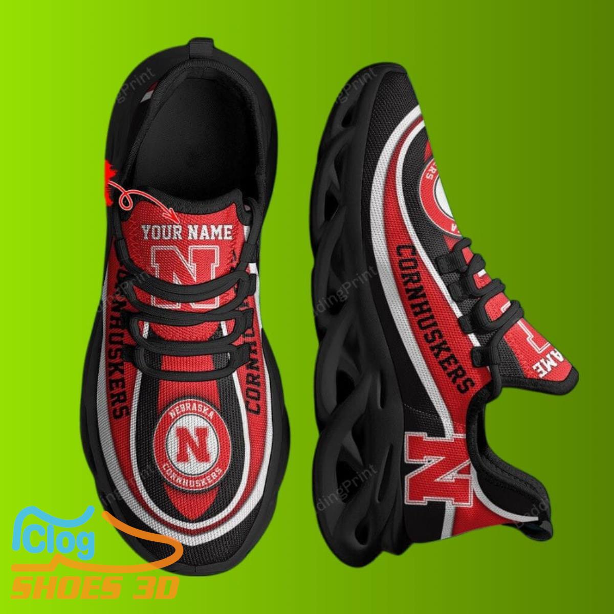 NCAA American Football Nebraska Cornhuskers Custom Name Max Soul Shoes Style Gift For Men And Women NCAA American Football Nebraska Cornhuskers Custom Name Max Soul Shoes Style Gift For Men And Women Product Photo 1