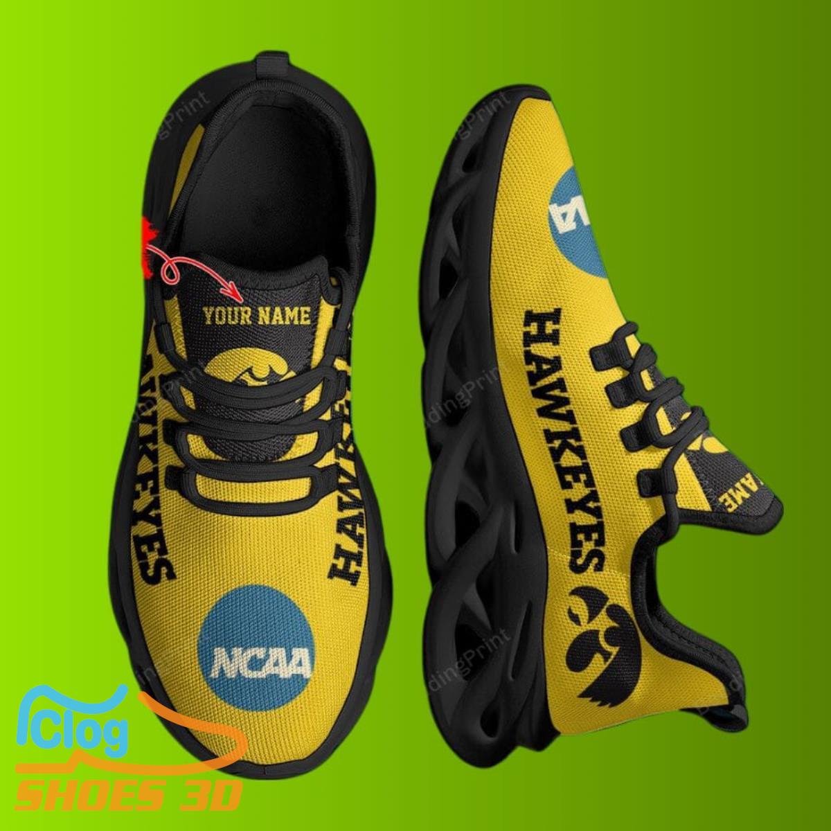 NCAA Iowa Hawkeyes Custom Name Max Soul Shoes Style Gift For Men And Women 2 NCAA Iowa Hawkeyes Custom Name Max Soul Shoes Style Gift For Men And Women Product Photo 1