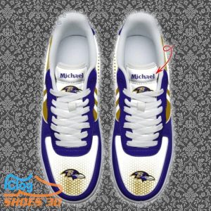 Baltimore Ravens Custom Name Air Force Shoes Best Gift Product Photo 2