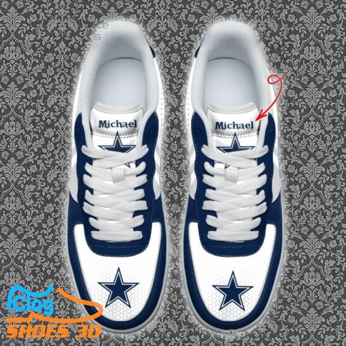 Dallas Cowboys Custom Name Air Force Shoes Best Gift Dallas Cowboys Custom Name Air Force Shoes Best Gift