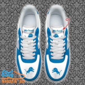 Detroit Lions Custom Name Air Force Shoes Best Gift Product Photo 2