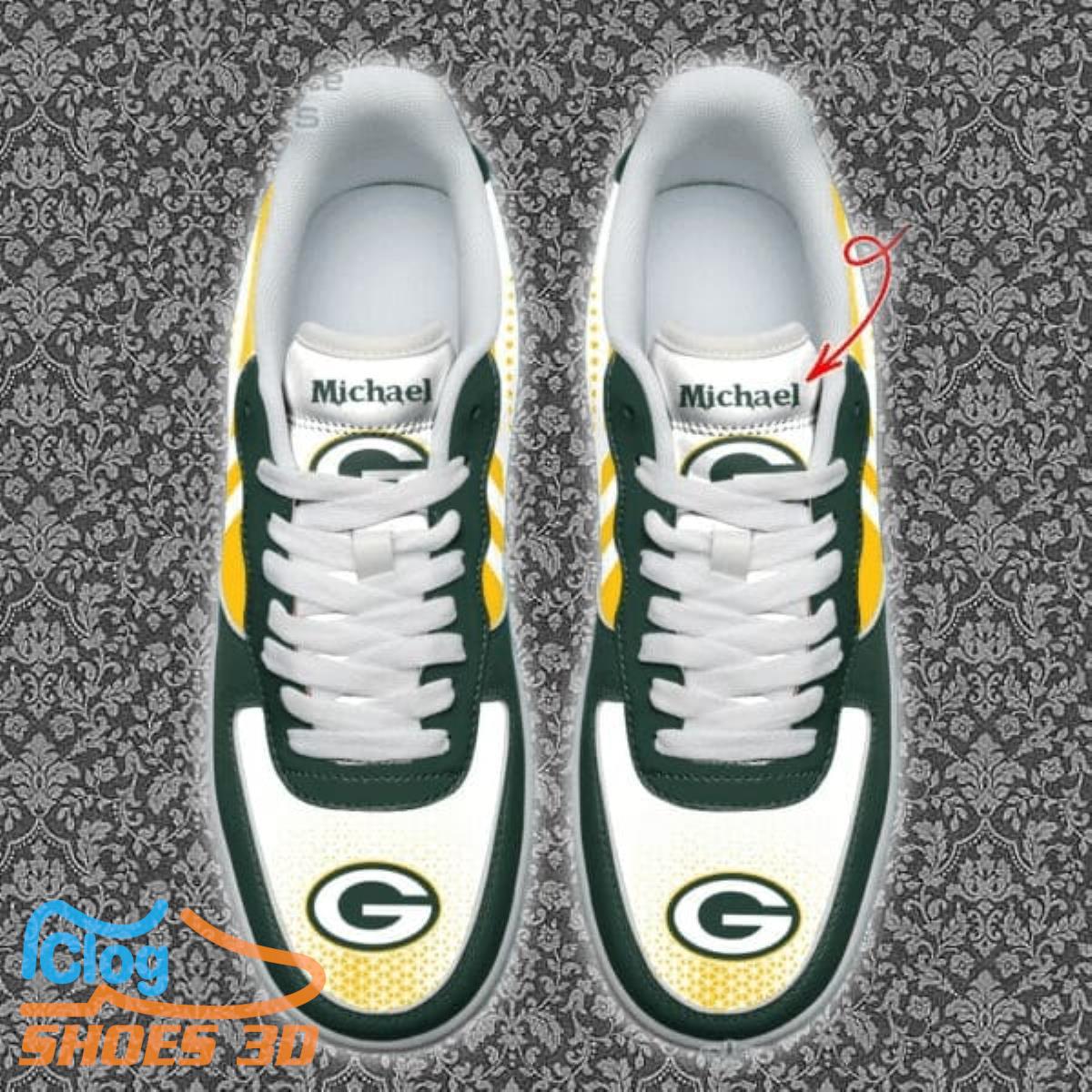 Green Bay Packers Custom Name Air Force Shoes Best Gift Green Bay Packers Custom Name Air Force Shoes Best Gift