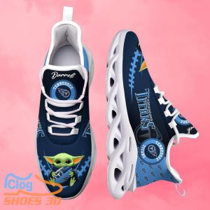 Tennessee Titans NFL Max Soul Shoes Custom Name Yoda Sneakers Best Gift For Men And Women Product Photo 1
