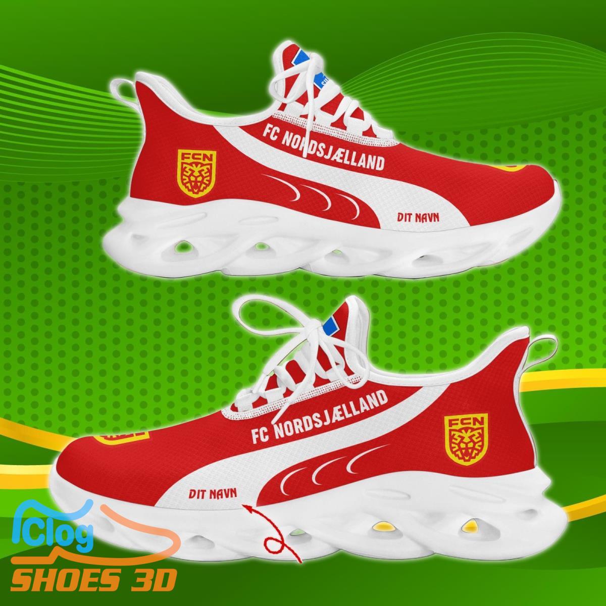 FC Nordsjelland Custom Name Max Soul Shoes Style Gift For Men And Women FC Nordsjelland Custom Name Max Soul Shoes Style Gift For Men And Women