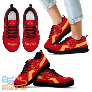 Calgary Flames Line Logo Sneakers Product Photo 1