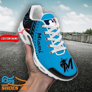 Miami Marlins MLB Custom Name TN Sport Shoes Exclusive Design For Fan Club Product Photo 1