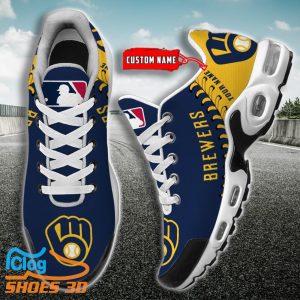 Milwaukee Brewers MLB Custom Name TN Sport Shoes Exclusive Design For Fan Club 2 Milwaukee Brewers MLB Custom Name TN Sport Shoes Exclusive Design For Fan Club Product Photo 3
