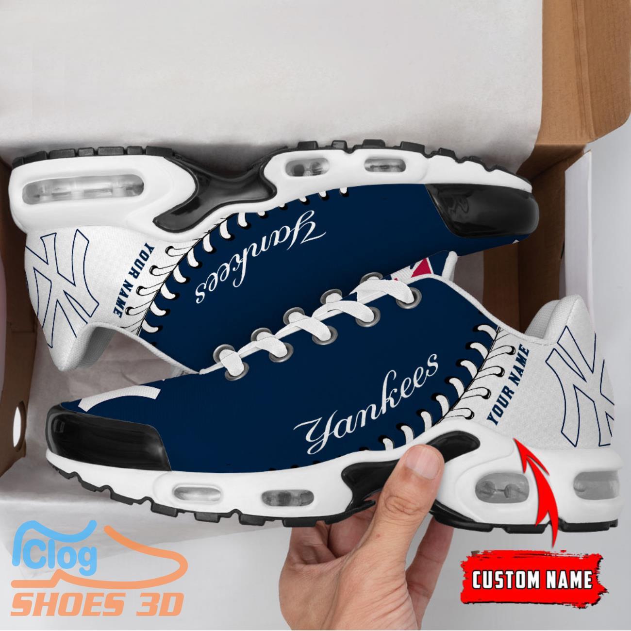 New York Yankees MLB Custom Name TN Sport Shoes Exclusive Design For Fan Club New York Yankees MLB Custom Name TN Sport Shoes Exclusive Design For Fan Club