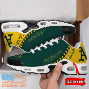 Oakland Athletics MLB Custom Name TN Sport Shoes Exclusive Design For Fan Club Product Photo 2