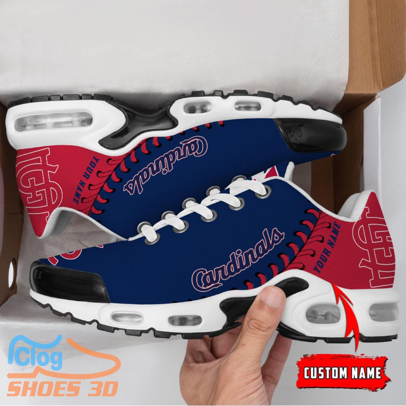 St. Louis Cardinals MLB Custom Name TN Sport Shoes Exclusive Design For Fan Club St. Louis Cardinals MLB Custom Name TN Sport Shoes Exclusive Design For Fan Club