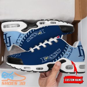 Tampa Bay Rays MLB Custom Name TN Sport Shoes Exclusive Design For Fan Club 1 Tampa Bay Rays MLB Custom Name TN Sport Shoes Exclusive Design For Fan Club Product Photo 2