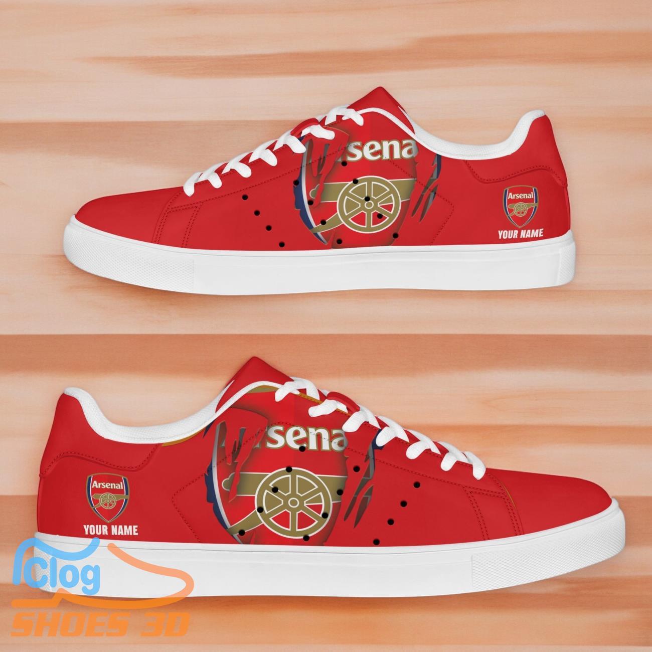 Arsenal EPL Custom Name New Stan Smith Shoes Gifts For Men Women 2 Arsenal EPL Custom Name New Stan Smith Shoes Gifts For Men Women Product Photo 1