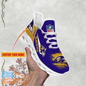 Baltimore Ravens Personalized NFL Max Soul Shoes For Fan Best Gift Product Photo 2