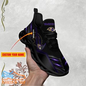 Baltimore Ravens Personalized NFL Neon LightMax Soul Shoes Best Gift Product Photo 2