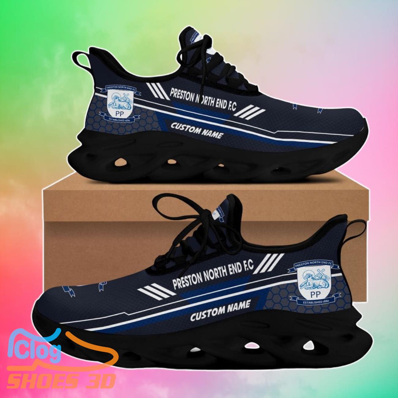 Preston North End F.C Custom Name Max Soul Shoes Gift Sneakers For Fans 3 Preston North End F.C Custom Name Max Soul Shoes Gift Sneakers For Fans Product Photo 1