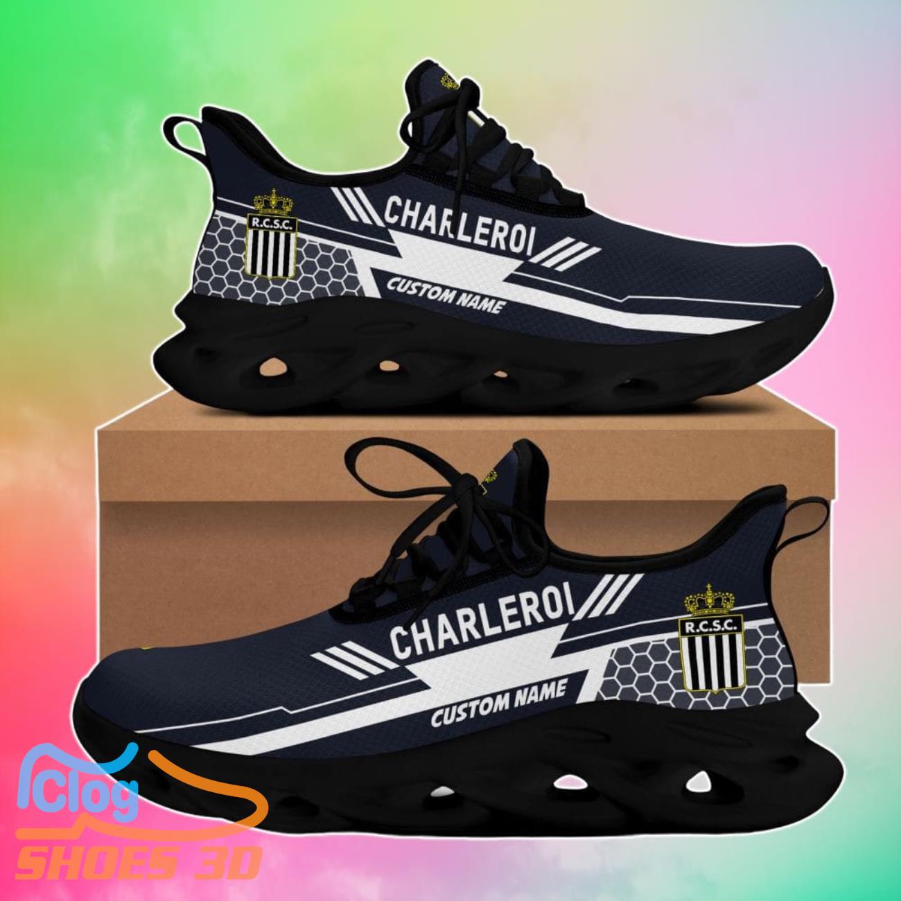 R. Charleroi S.C Custom Name Max Soul Shoes Gift Sneakers For Fans 3 R. Charleroi S.C Custom Name Max Soul Shoes Gift Sneakers For Fans Product Photo 1