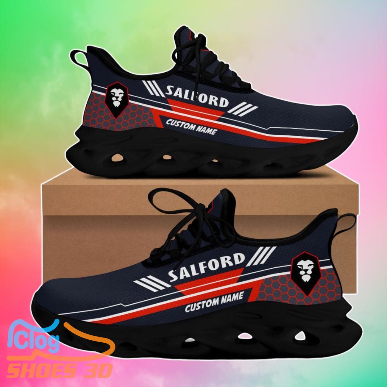 Salford City Custom Name Max Soul Shoes Gift Sneakers For Fans 3 Salford City Custom Name Max Soul Shoes Gift Sneakers For Fans Product Photo 1