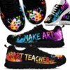 Art Teacher Watercolor Palette Make Art Sneakers For Men Women Product Photo 2