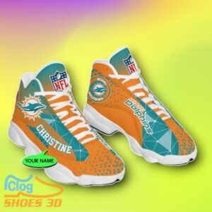 Miami Dolphins Custom Name Air Jordan 13 Shoes Style Gift 1 Miami Dolphins Custom Name Air Jordan 13 Shoes Style Gift Product Photo 2