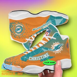 Miami Dolphins Custom Name Air Jordan 13 Shoes Style Gift Product Photo 1