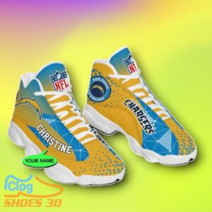 Los Angeles Chargers Custom Name Air Jordan 13 Shoes Style Gift Product Photo 2