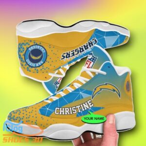 Los Angeles Chargers Custom Name Air Jordan 13 Shoes Style Gift Product Photo 1