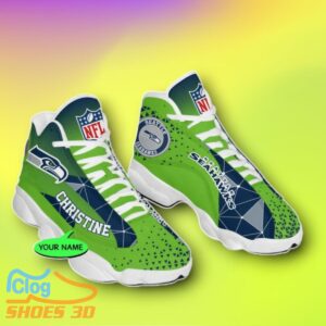 Seattle Seahawks Custom Name Air Jordan 13 Shoes Style Gift Product Photo 2