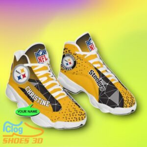 Pittsburgh Steelers Custom Name Air Jordan 13 Shoes Style Gift Product Photo 2