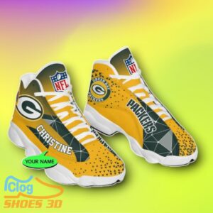 Green Bay Packers Custom Name Air Jordan 13 Shoes Style Gift Product Photo 2