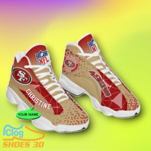 San Francisco 49ers Custom Name Air Jordan 13 Shoes Style Gift Product Photo 2