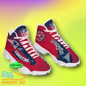 New England Patriots Custom Name Air Jordan 13 Shoes Style Gift Product Photo 2