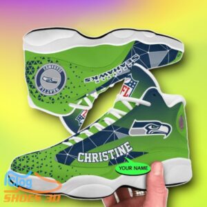 Seattle Seahawks Custom Name Air Jordan 13 Shoes Style Gift Product Photo 1